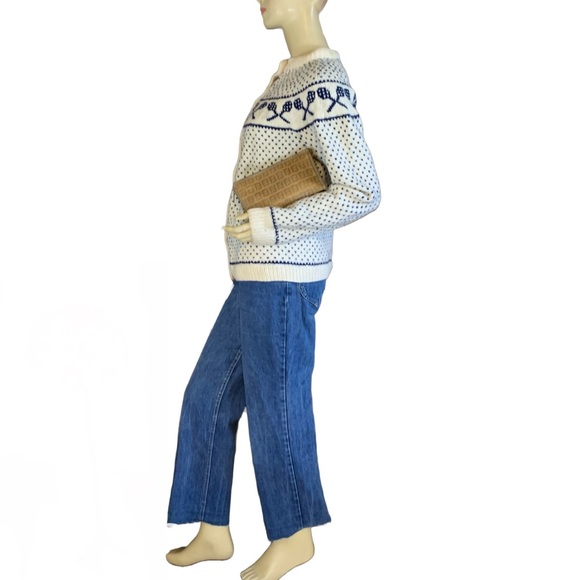 VINTAGE FENDI ZUCCHINO SMALL CLUTCH/COSMETIC BAG COATED CANVAS & LEATHER - Picture 9 of 13